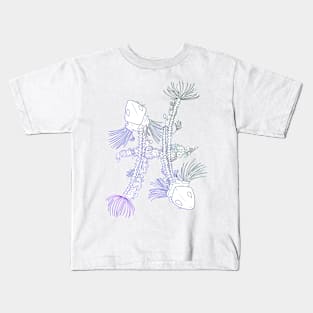 Pisces Skeleton - Colour Outline Kids T-Shirt